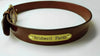 leather garrison belt with engraved nameplate