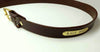 leather garrison belt with engraved nameplate
