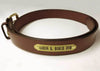 leather garrison belt with engraved nameplate