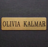 Tack Trunk Plate Custom Engraved 4" x 1 1/8" Solid Brass or Nickel Silver starting at