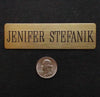 Tack Trunk Plate Custom Engraved 4" x 1 1/8" Solid Brass or Nickel Silver starting at