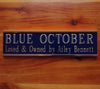 Custom Engraved Colored Brass Sign
