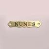 ORNATE MEDIUM Naming Plate Thick Fancy Solid Brass or Nickel Silver Custom Engraved