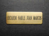 Engraved Tack Trunk Plate Brass