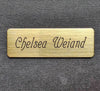 tack trunk plate solid brass 3x1