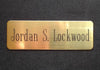 tack trunk plate solid brass 3x1
