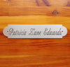 TACK TRUNK PLATE XXlarge (6 1/2" X 1 3/8"), .050 inch Thick Notched Brass or Nickel Silver Name Plate Custom Engraved Starting at