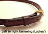 leather belt with engraved nameplate