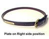 leather belt with engraved nameplate