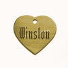 Engraved Pet Name Tags - Solid Brass, Brushed finish starting at