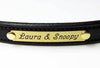 leather belt with engraved nameplate