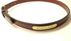 leather belt with engraved nameplate