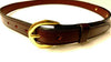 leather belt with engraved nameplate
