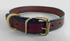 Leather Dog Collar With Engraved Brass Name Plate