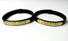 Engraved Leather Horse Bracelet with 2 1/2" x 3/8" Brass or Nickel Silver Plate