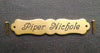 engraved saddle name plate ornate fancy brass