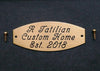 squared oval tack trunk plate brass or nickel silver