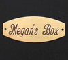 squared oval tack trunk plate brass or nickel silver