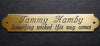 engraved bridle brow saddle name plate