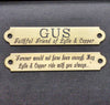 Products Engraved HALTER PLATE LARGE THICK 4 1/4" x 3/4" x .050" Solid Brass or Nickel Silver Notched or Scalloped Corners