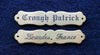 engraved saddle name plate ornate fancy silver