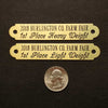ENGRAVED HALTER or COLLAR NAME PLATE MEDIUM 3 1/2" x 5/8" Solid Brass or Nickel Silver starting at