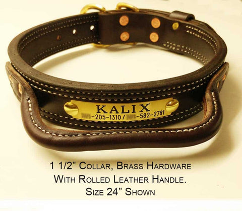 Dog Leashes 2in Leather Dog Collar Tactical Leather Dog Collars