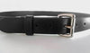 leather garrison belt with engraved nickel silver nameplate