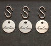engraved thick solid nickel silver tag 3-4 inch