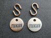 engraved thick solid nickel silver tag 3-4 inch