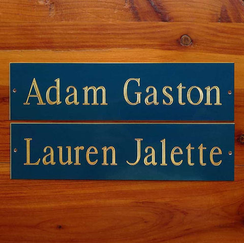 Custom Engraved Colored Brass Sign