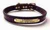 Leather Dog Collar 3/4" with engraved name plate