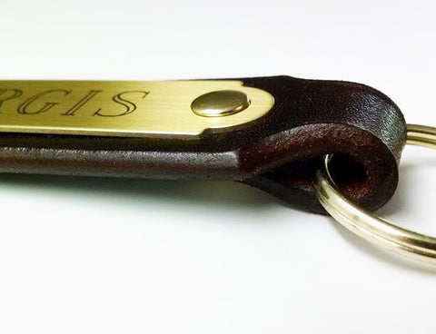 Metal Field Shop Handmade Leather Keychain
