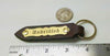 Engraved Leather Key Fob with Small Brass Ornate Name Plate