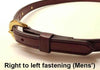 leather belt with engraved nameplate