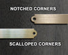 engraved halter name plate large thick notched and scalloped corners