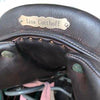 engraved brass saddle plate