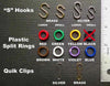 dog crate fasteners split-rings s-hooks quick-clips