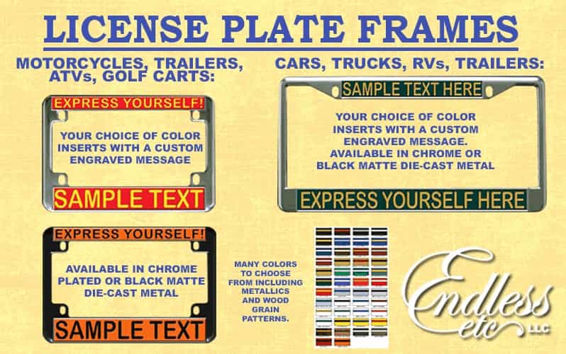 Custom Engraved License Plate Frame 
