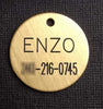 engraved brass tag 1 inch