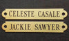engraved halter name plate large brass