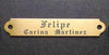 Halter Plate Large EXTRA Thick 4 1/4" x 3/4" x .0625" Solid Brass Scalloped Corners Horse Name Plate starting at