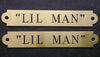 engraved halter name plate large brass