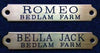 Products Engraved HALTER PLATE LARGE THICK 4 1/4" x 3/4" x .050" Solid Brass or Nickel Silver Notched or Scalloped Corners