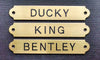Halter Plate Large EXTRA Thick 4 1/4" x 3/4" x .0625" Solid Brass Scalloped Corners Horse Name Plate starting at