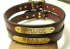 Leather Dog Collar 1" with engraved name plate