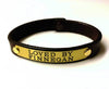 Engraved Leather Horse Bracelet Brass Plate Adult