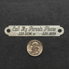 dog collar plate medium engraved nickel silver