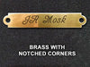 Products Engraved HALTER PLATE LARGE THICK 4 1/4" x 3/4" x .050" Solid Brass or Nickel Silver Notched or Scalloped Corners
